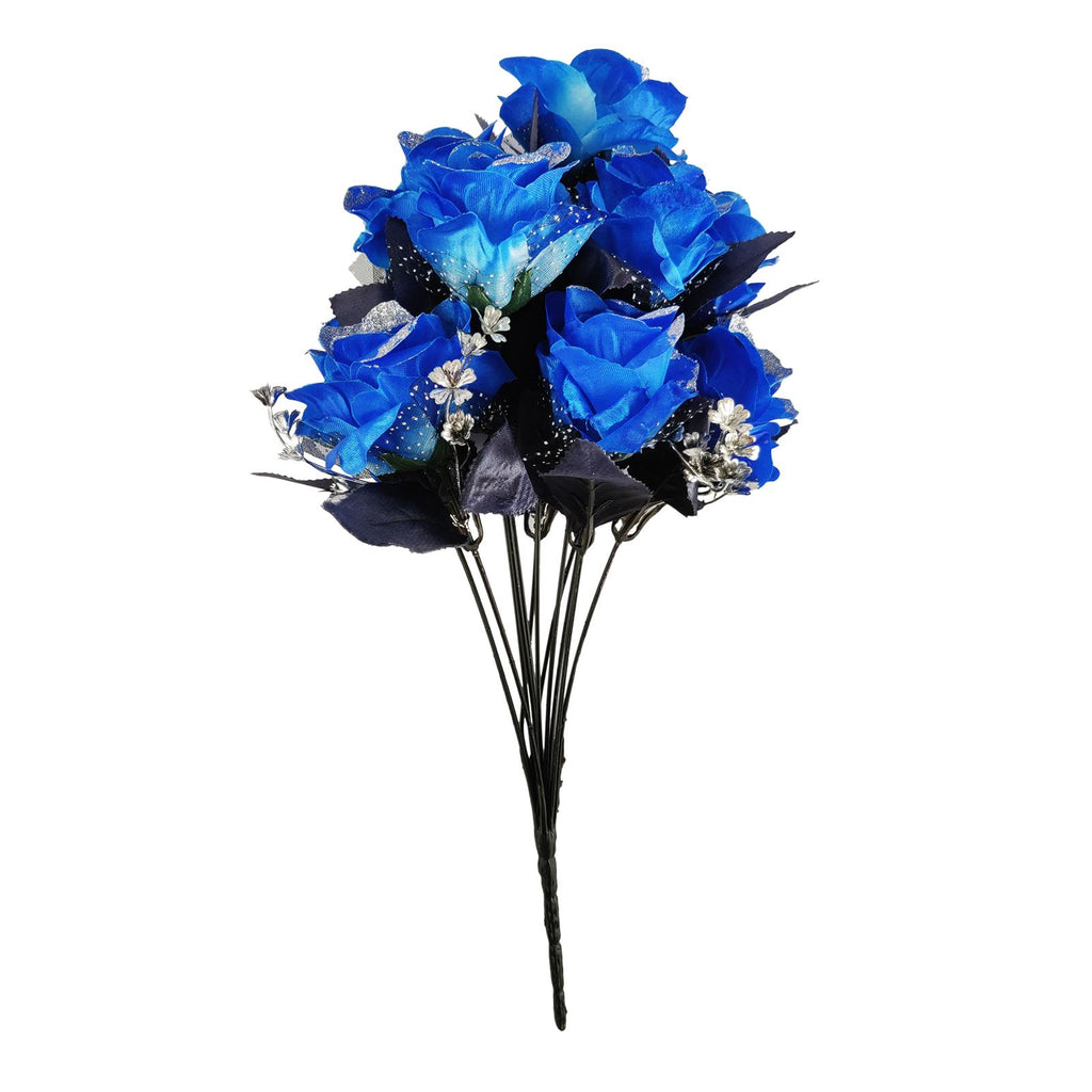 Large 12 Head Bling Glitter Vivid Bouquet