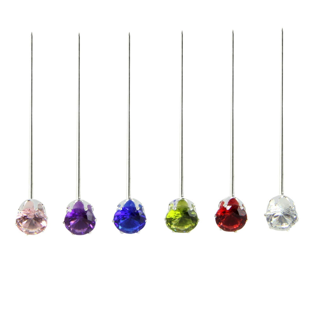 12x Premium Set Diamante Pins