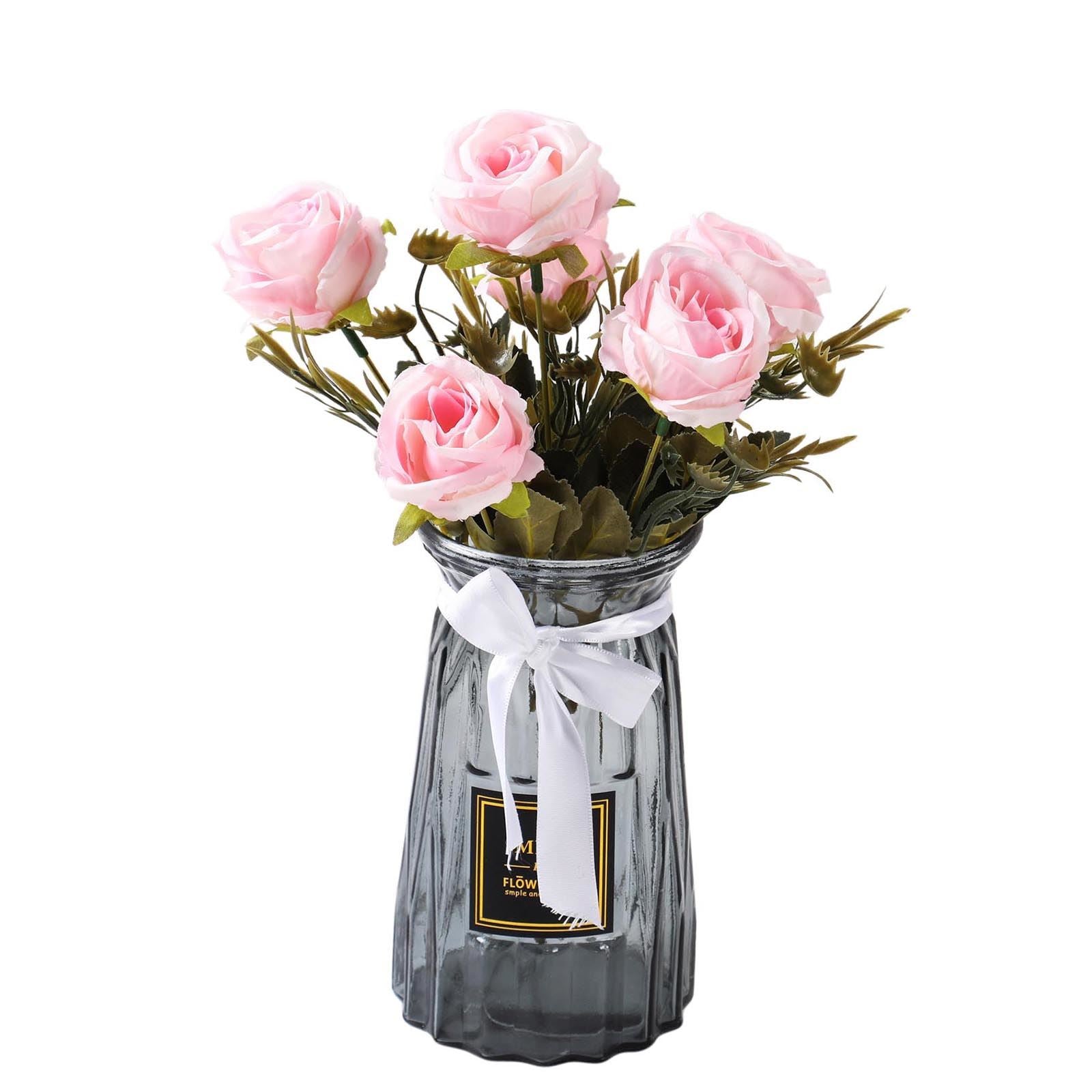 Bunch of 6 Small Vintage Artificial Peonies