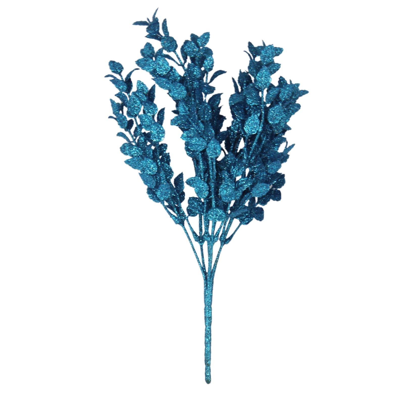 Heavy Glittered Mix Flower and Foliage Bunches