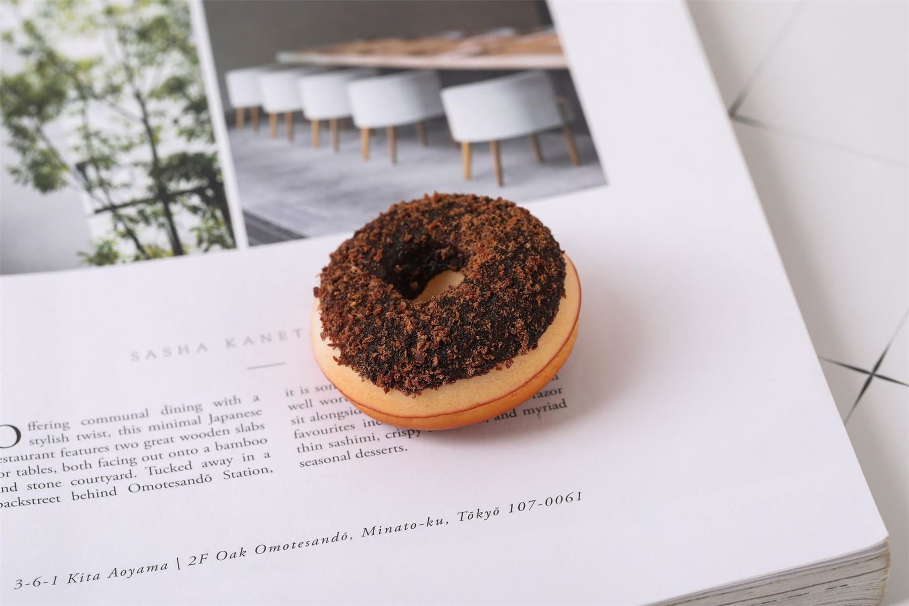 Set of 6 Real Touch Artificial Mini Donuts