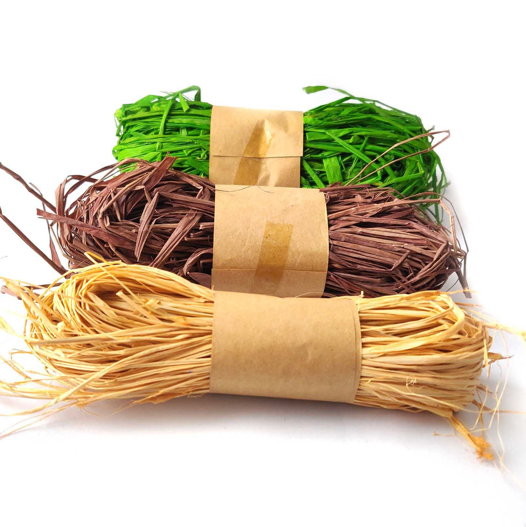 30g Bundles of Natural Raffia Fibre
