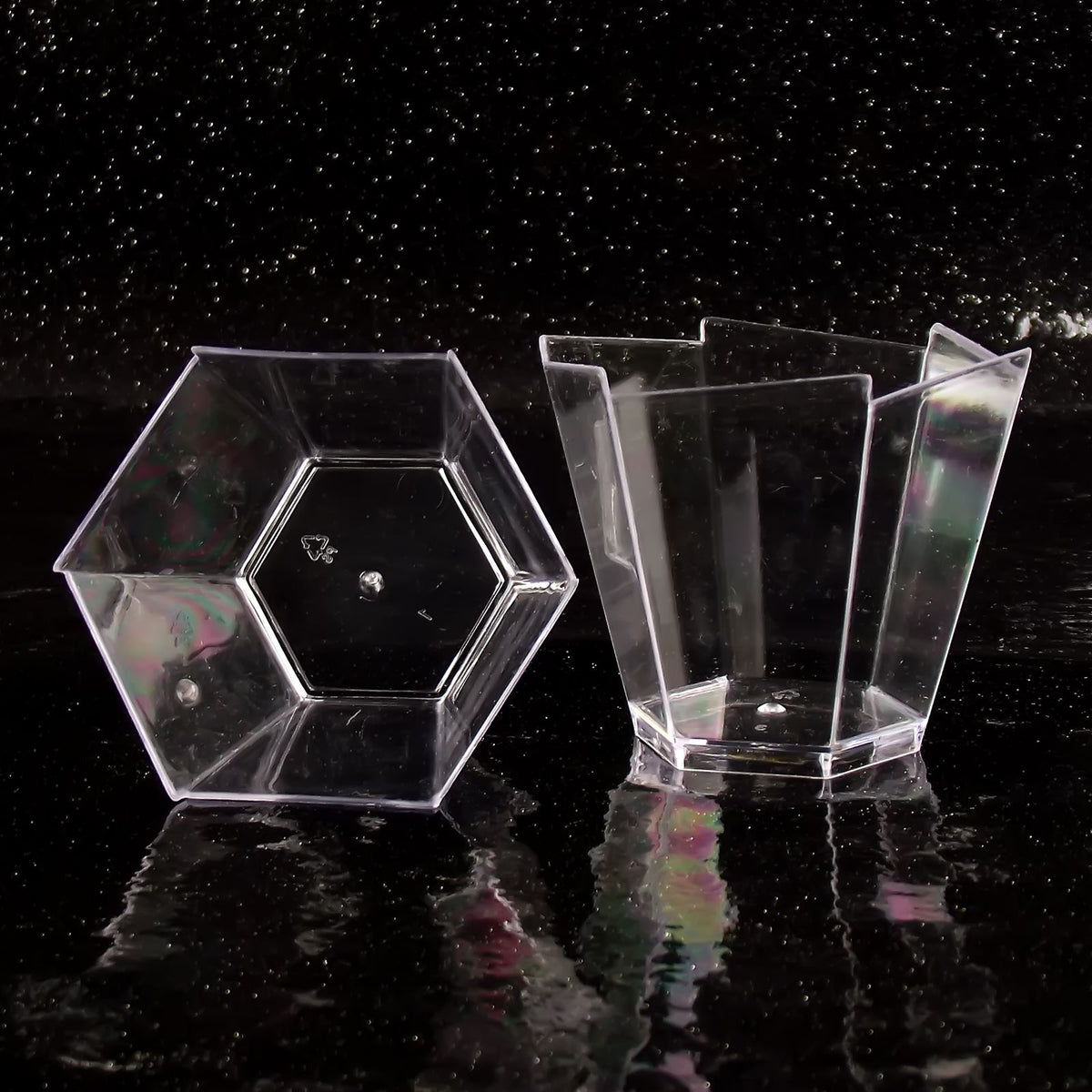 Disposable Canape Dishes Dessert Cups Clear Plastic Lids ALL TYPES MEG