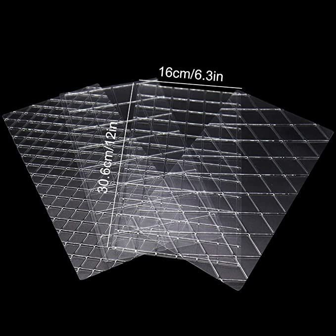 Set of 4 Transparent Fondant Square Pattern Embossers
