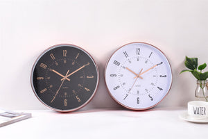 Sophisticated Rose Gold Dual Number Wall Clock