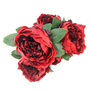 7 Head Large Peony Flower Bunch