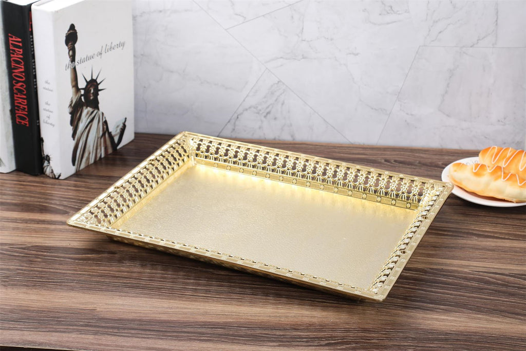 Metallic Gold Plastic Cake Stand