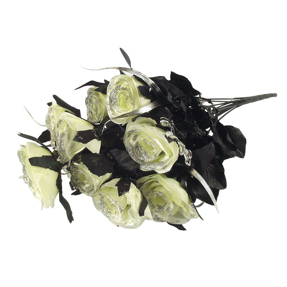 Large 12 Head Bling Glitter Vivid Bouquet