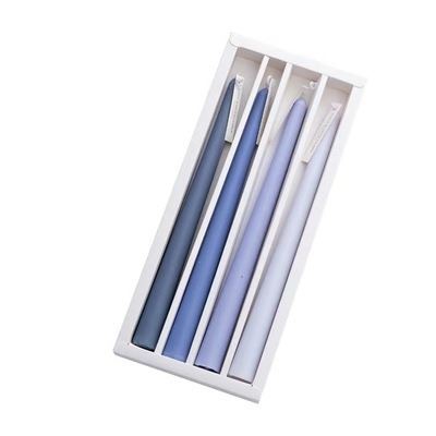 Set of 4 Large 10" Matte Pastel Taper Dinner Candles