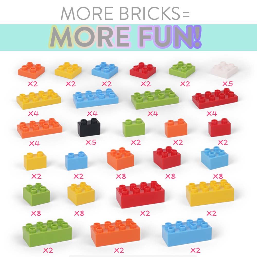 Set of 100x Duplo Compatible Bricks