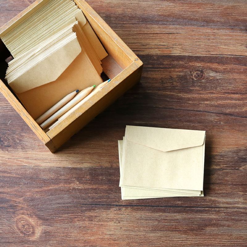 Mini 10cm Plain Kraft Gift Envelopes