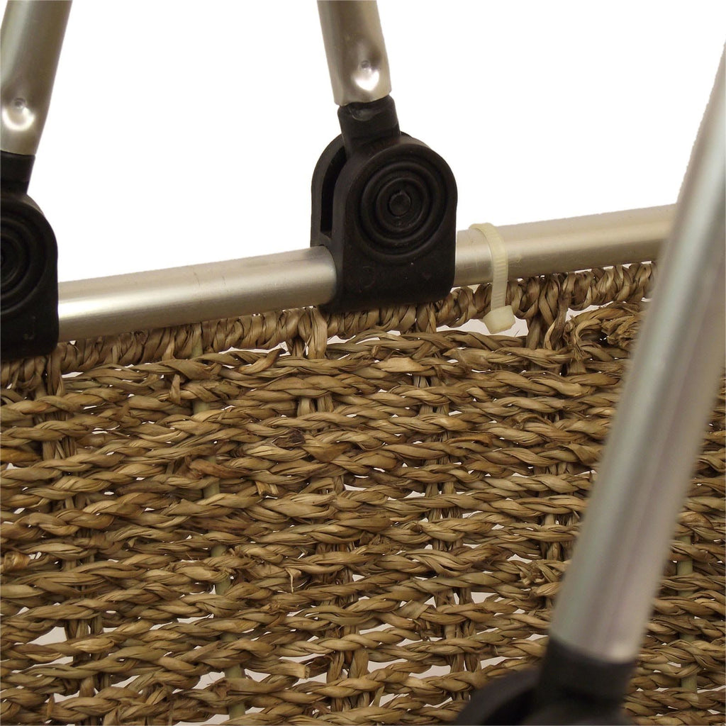 Extra Large Seagrass Shopping Basket with Metal Frame