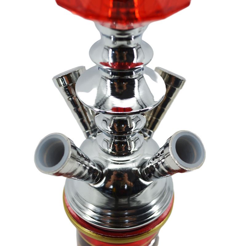 4 Hose Party Hookah with Crystal Stem - Party Shisha Set Arab Kit No Nicotine