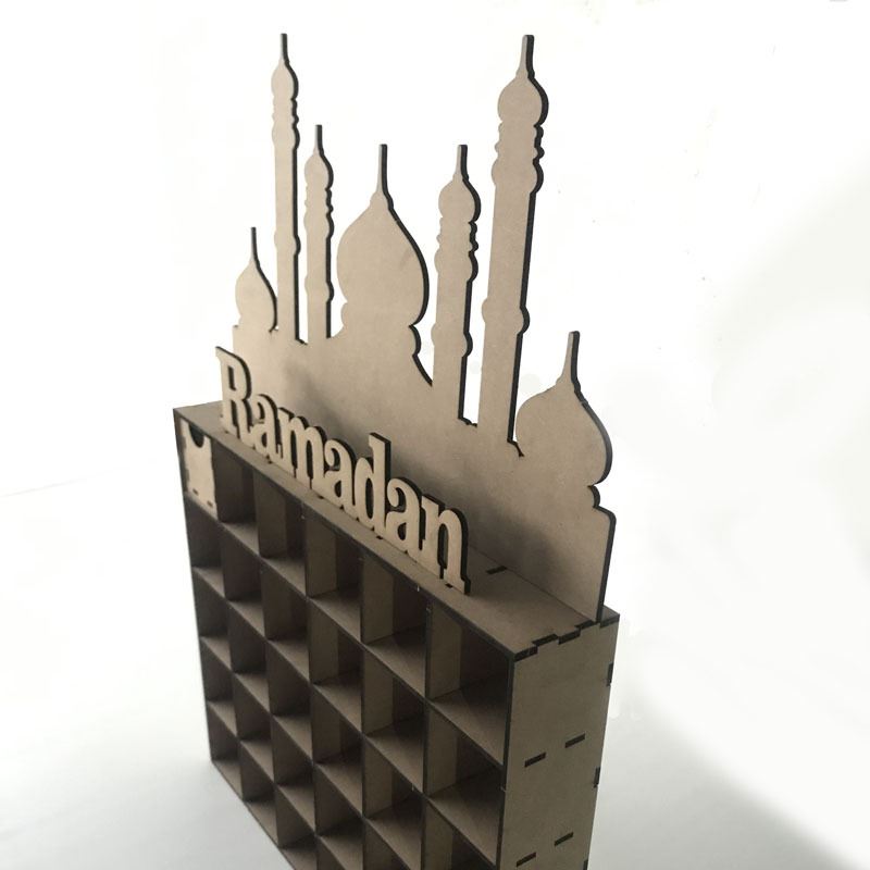 3D Laser Cut MDF Countdown Wooden Ramadan Advent Calendar