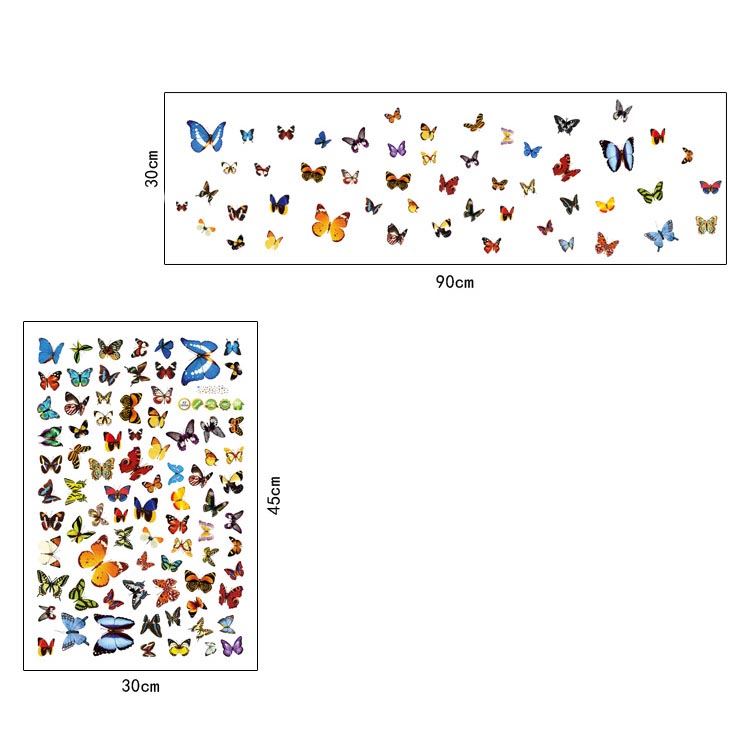 Set of 60 Butterfly Vinyl Stickers