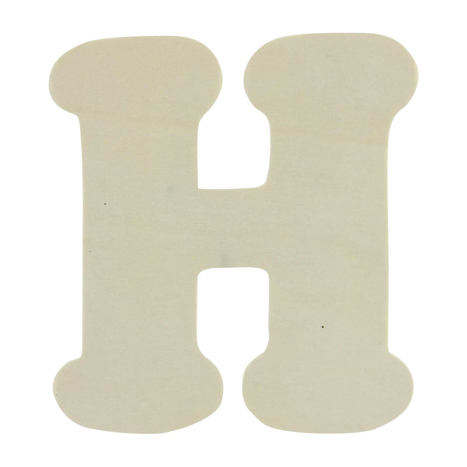 Large Natural Wood Flat Alphabets