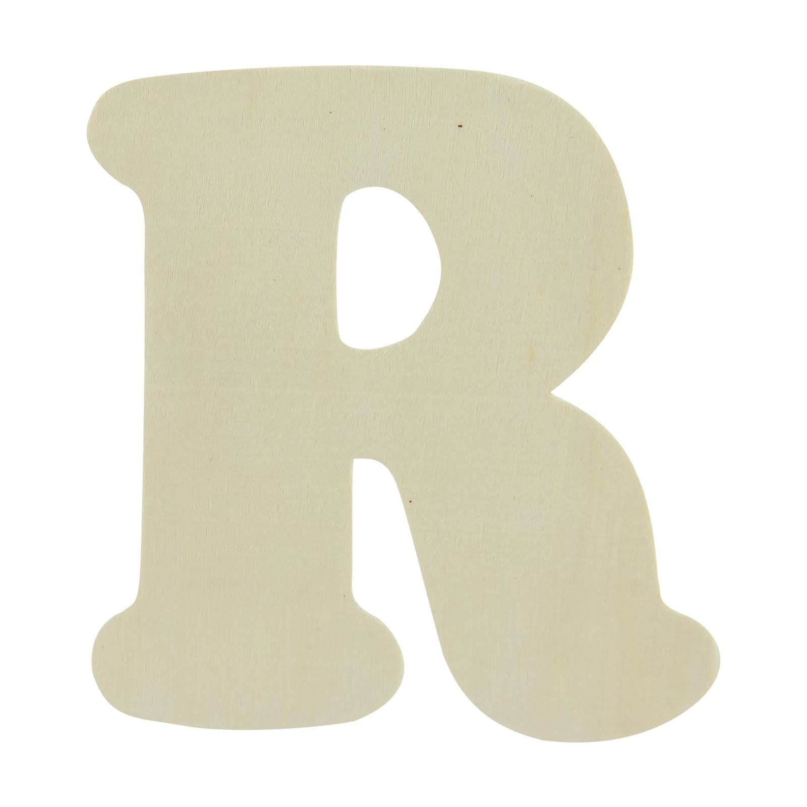 Large Natural Wood Flat Alphabets