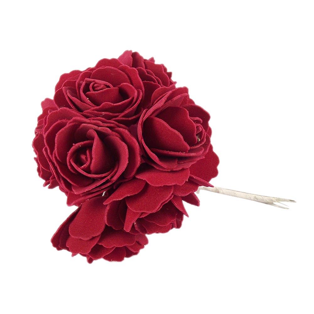 Bunch of 10 5cm Open Foam Roses