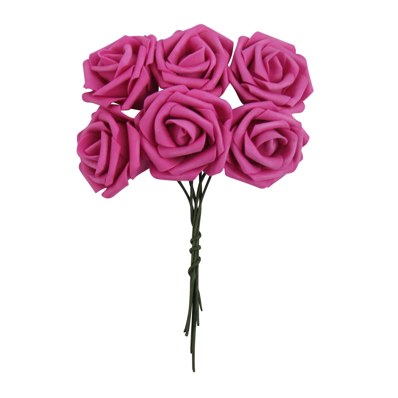 Colourfast Foam Roses - 6 Bunches - Regular