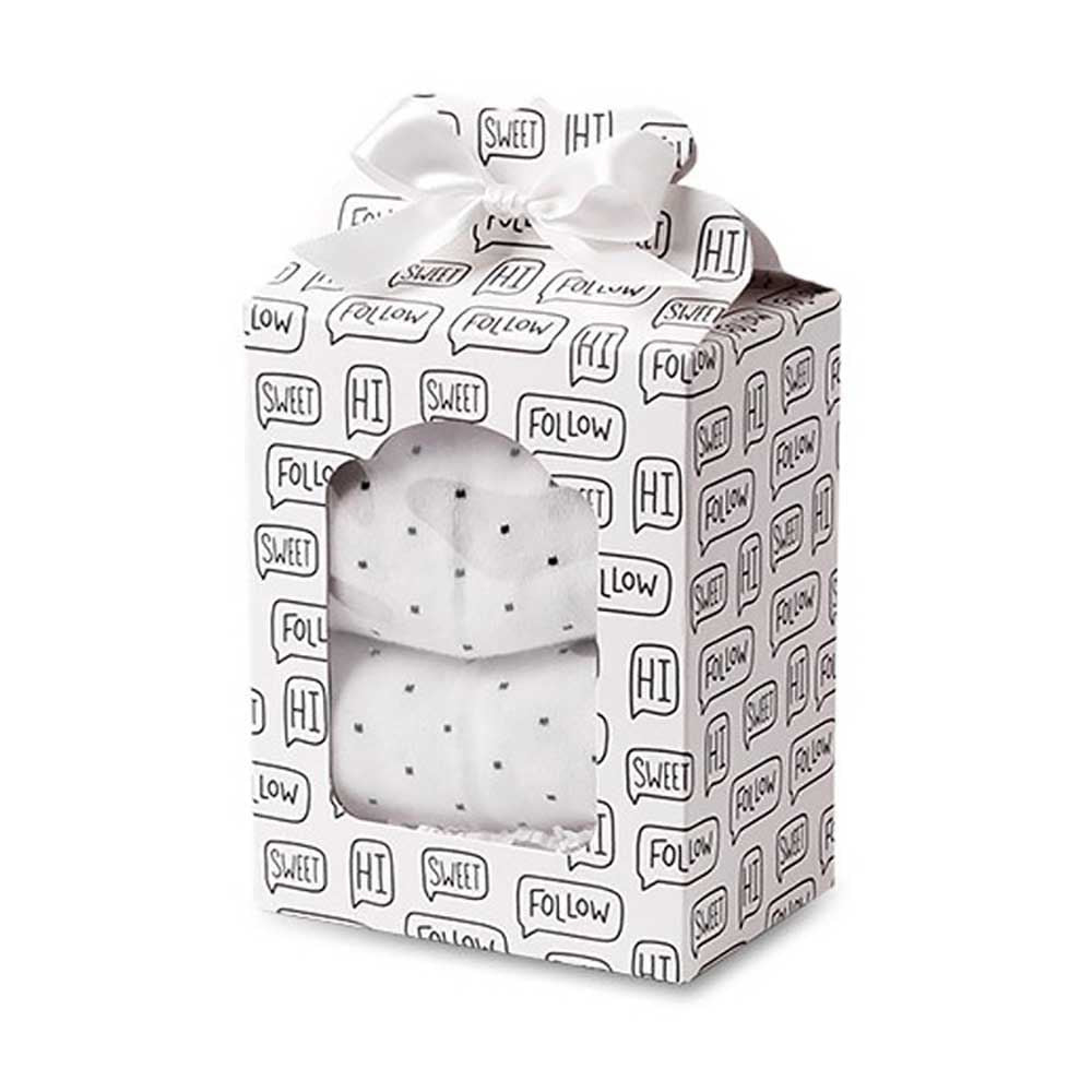 Tall Windowed Mini Gift Box with Bow Top