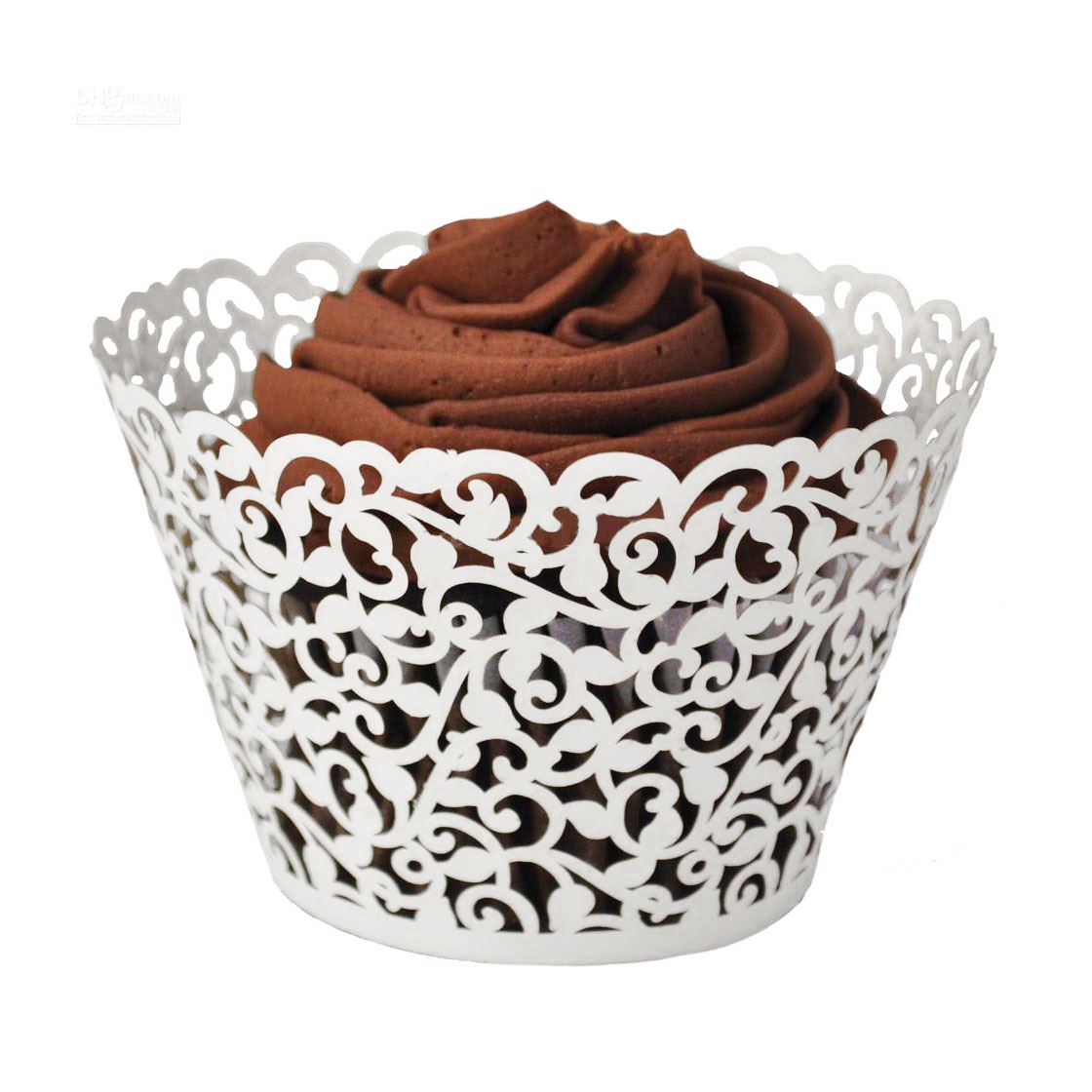 Laser Cut Lace Effect Cupcake Wraps