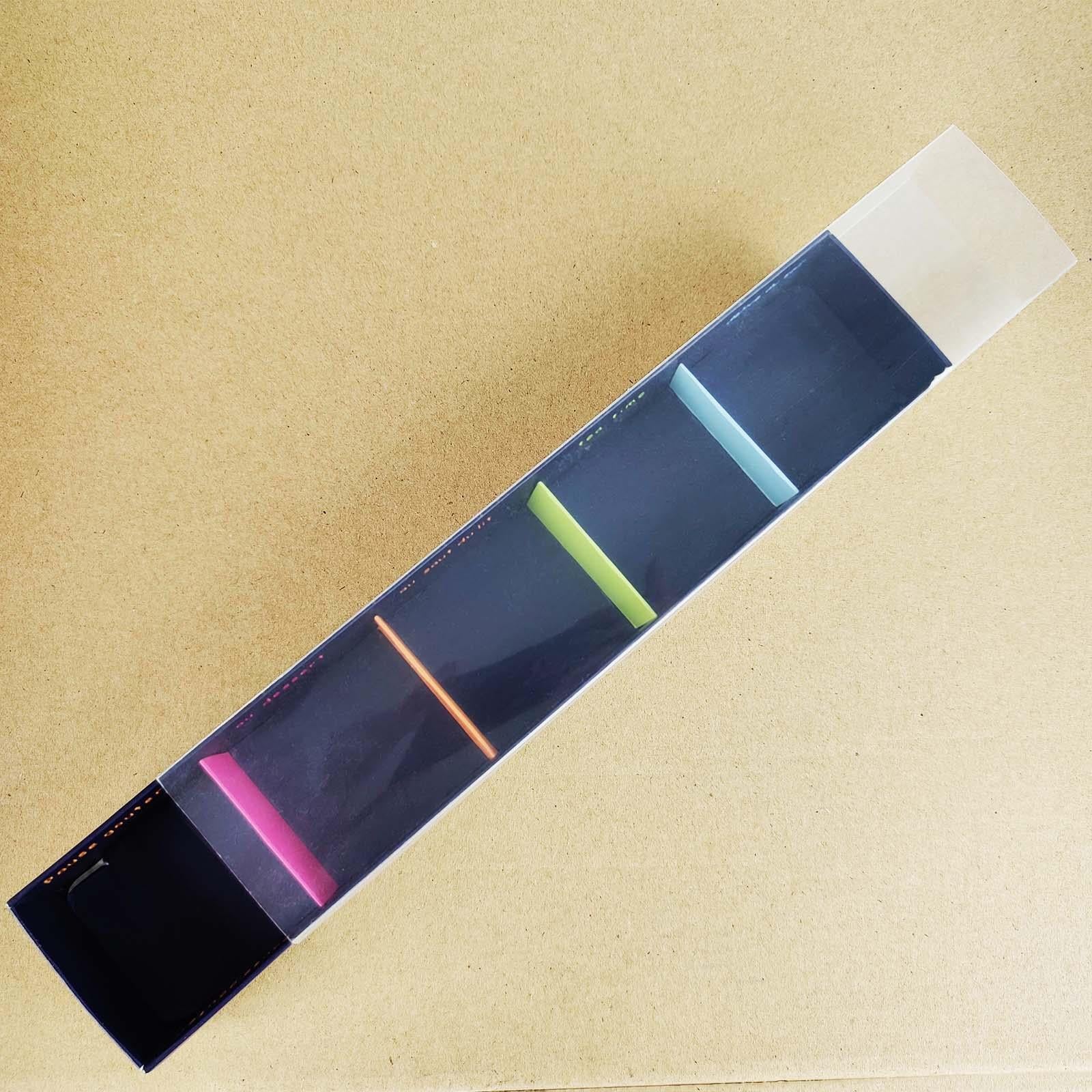Black 5 Macaron Box with Rainbow Insert