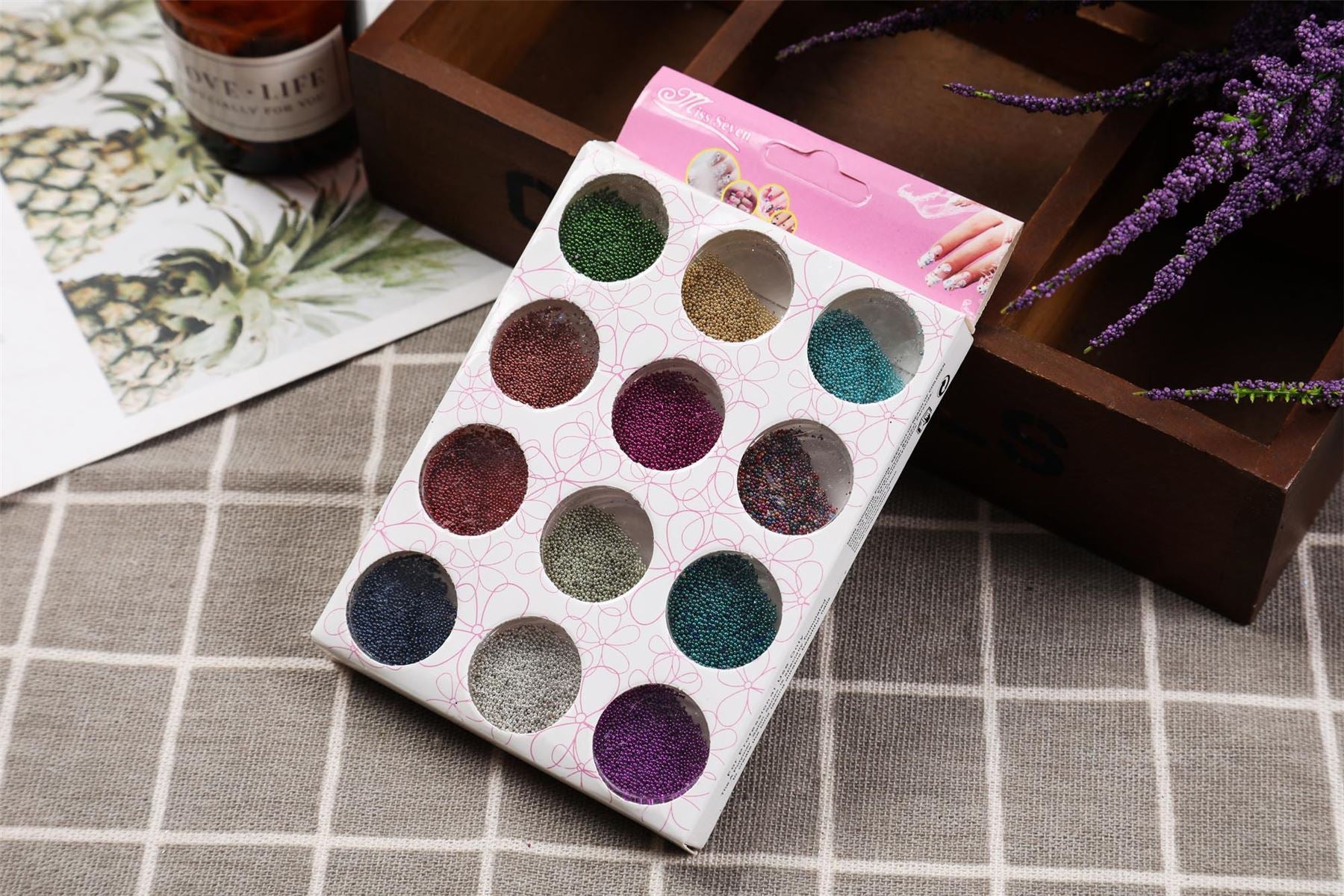 72x Pots of Premium Assorted Nail Embellishments
