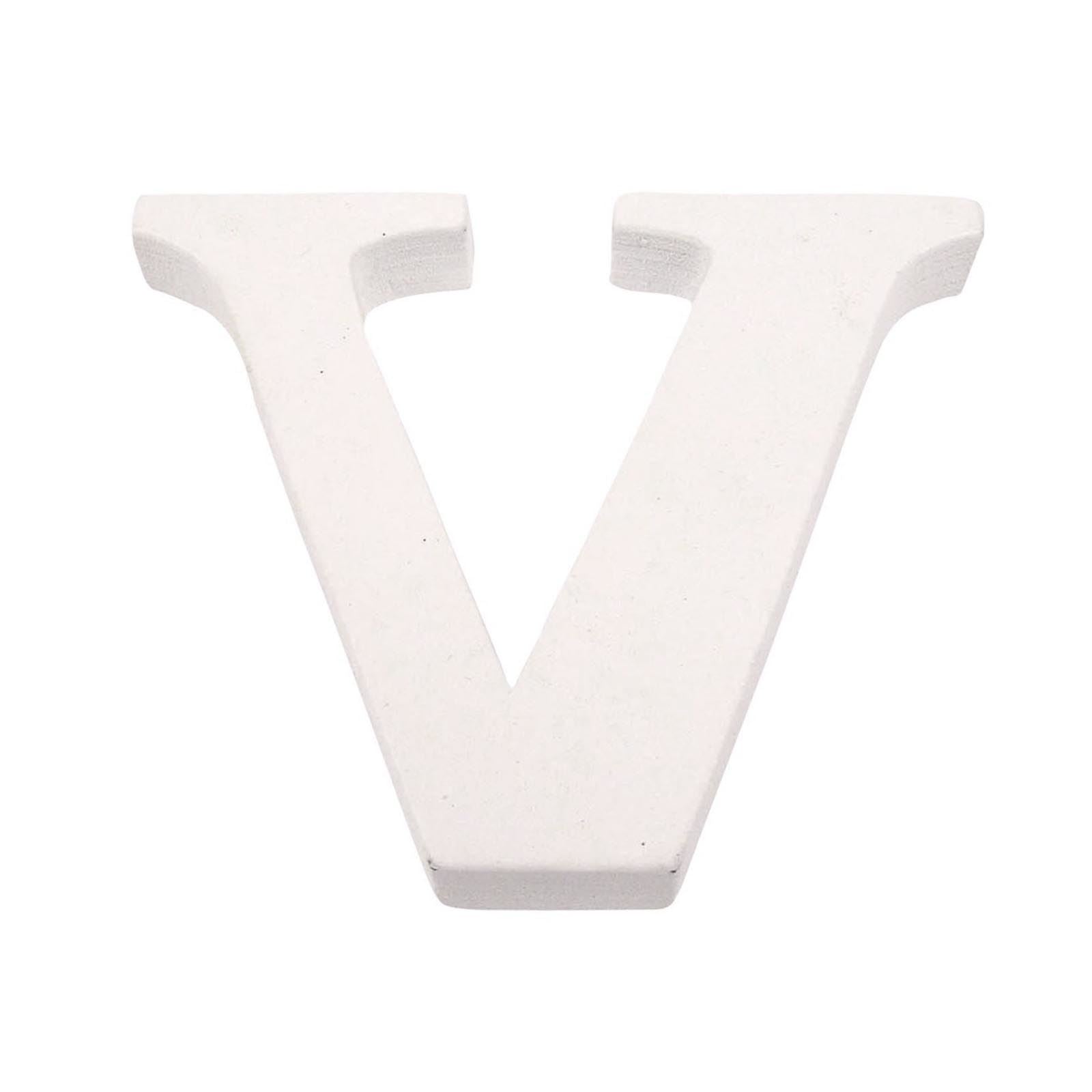 8cm White Painted Wooden Numbers and Alphabets