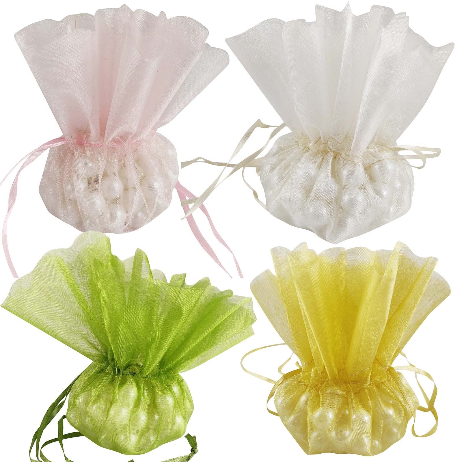 Drawstring Flower Top Favour Pouch