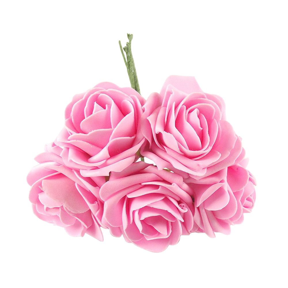 Bunch of 5 Large Soft Foam Roses