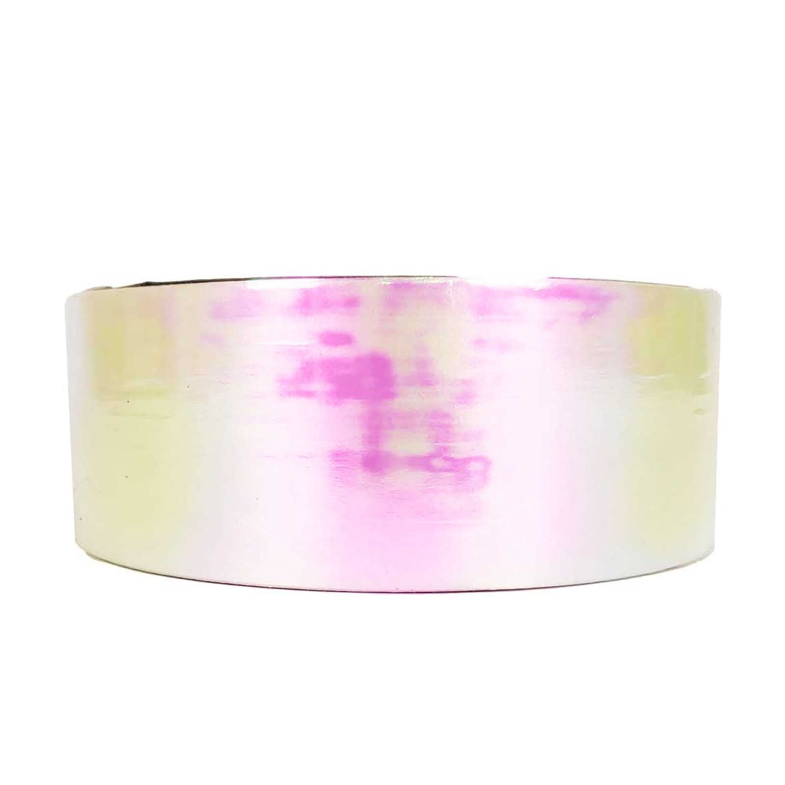 Iridescent White Florist Ribbon Roll