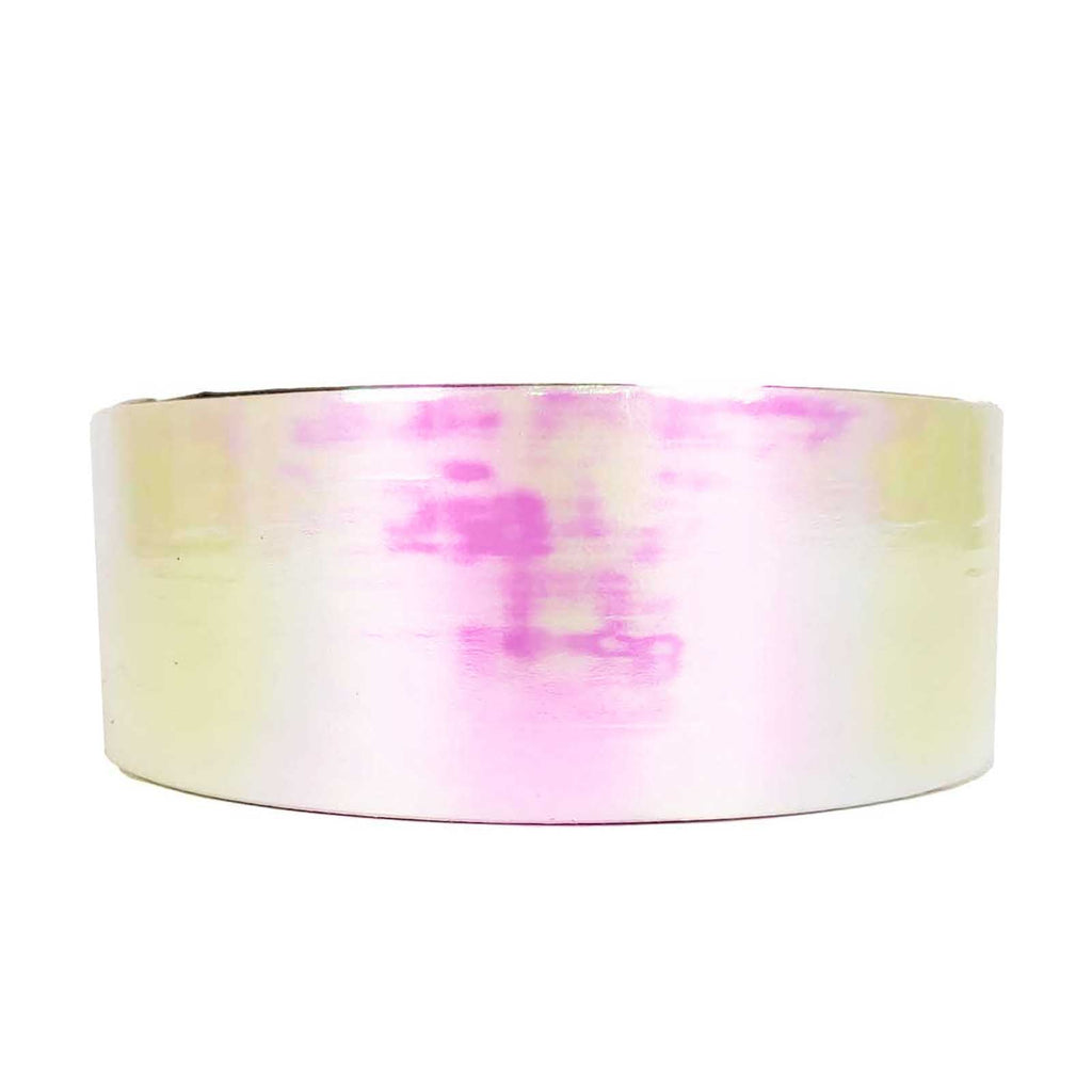 Iridescent White Florist Ribbon Roll