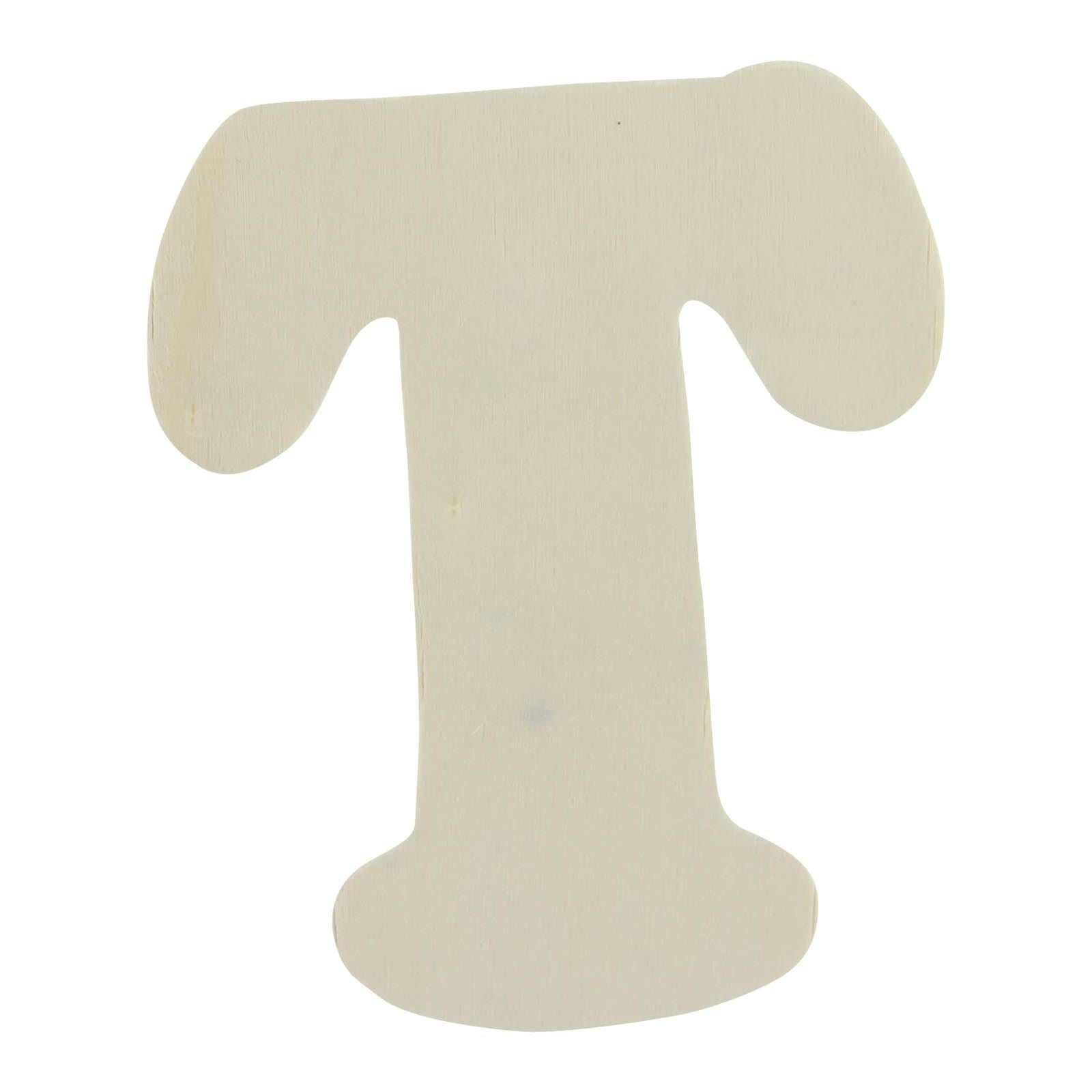 Large Natural Wood Flat Alphabets