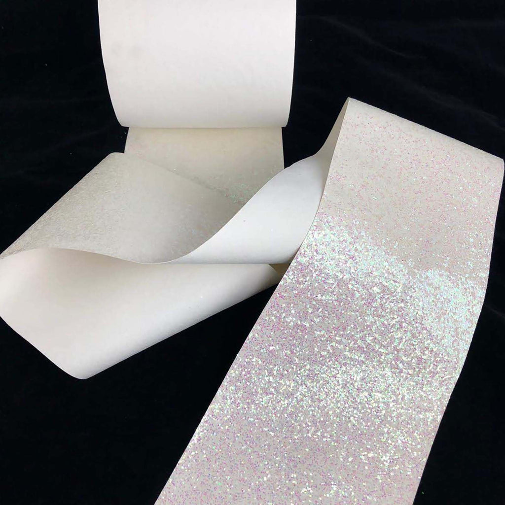 Chunky Glitter Fabric Wallpaper 16cm Borders
