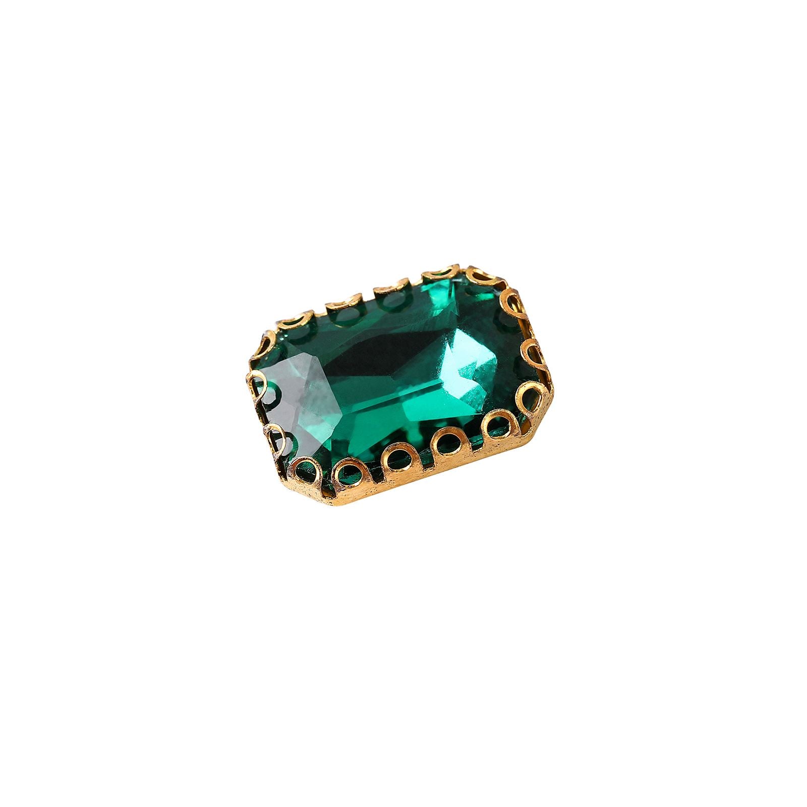 Coloured Large Rectangular Rhinestones in Setting