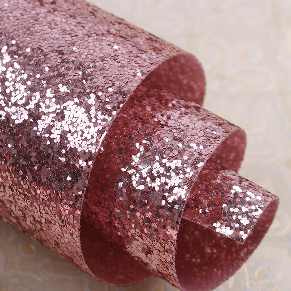 Chunky Glitter Fabric Wallpaper 16cm Borders