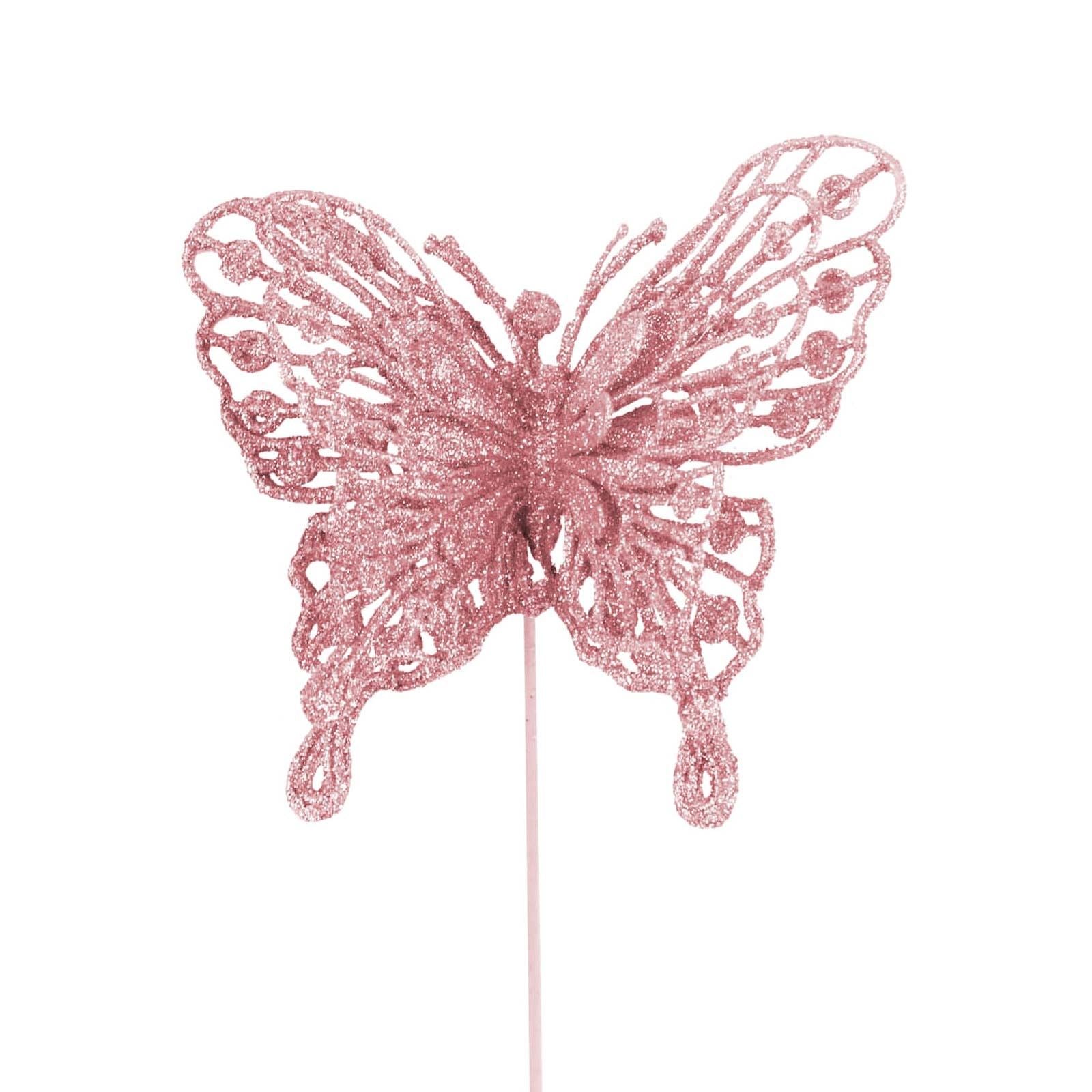 Heavy Glittered Large Double Layer Butterflies