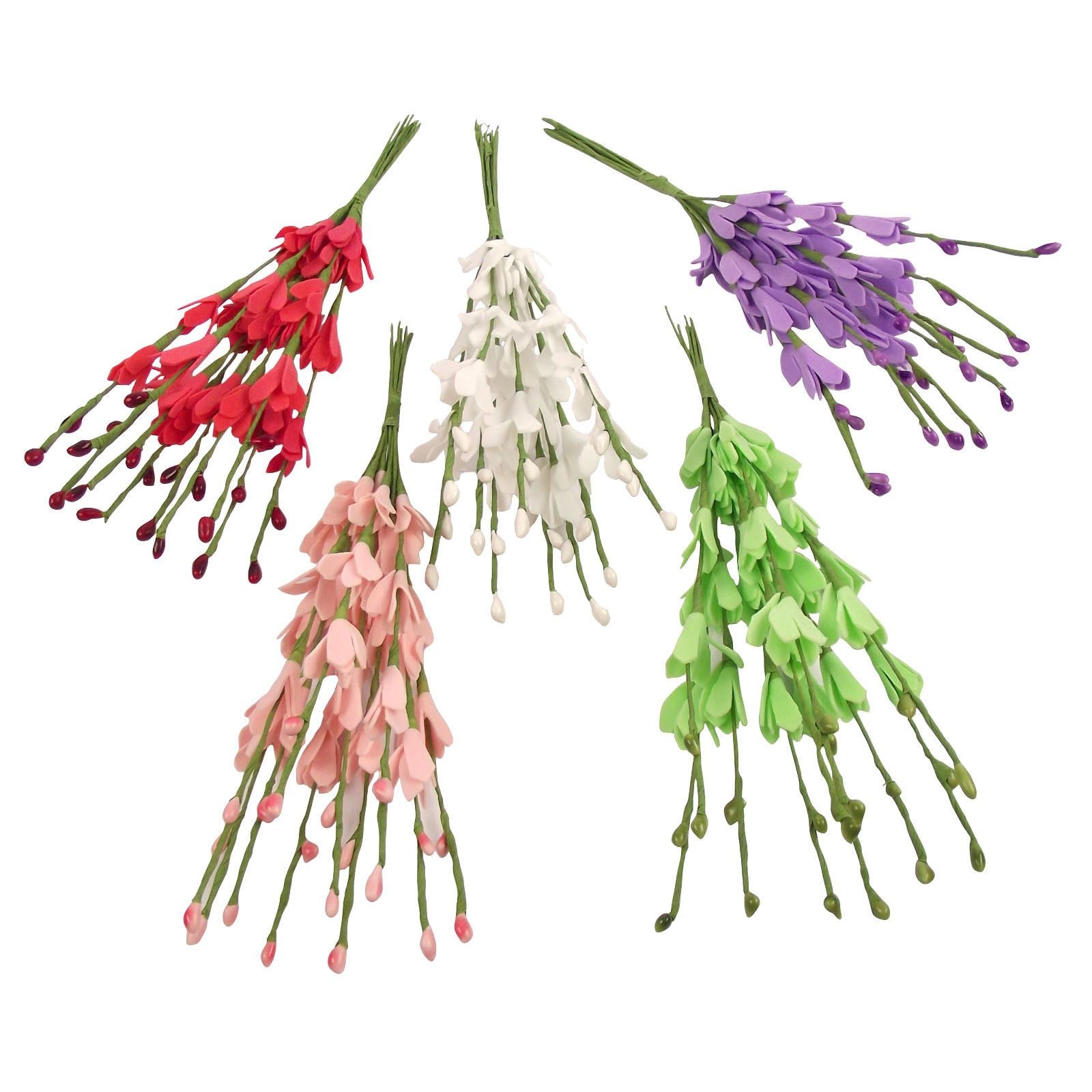 Bundle of 10 Mini Foam Lisianthus