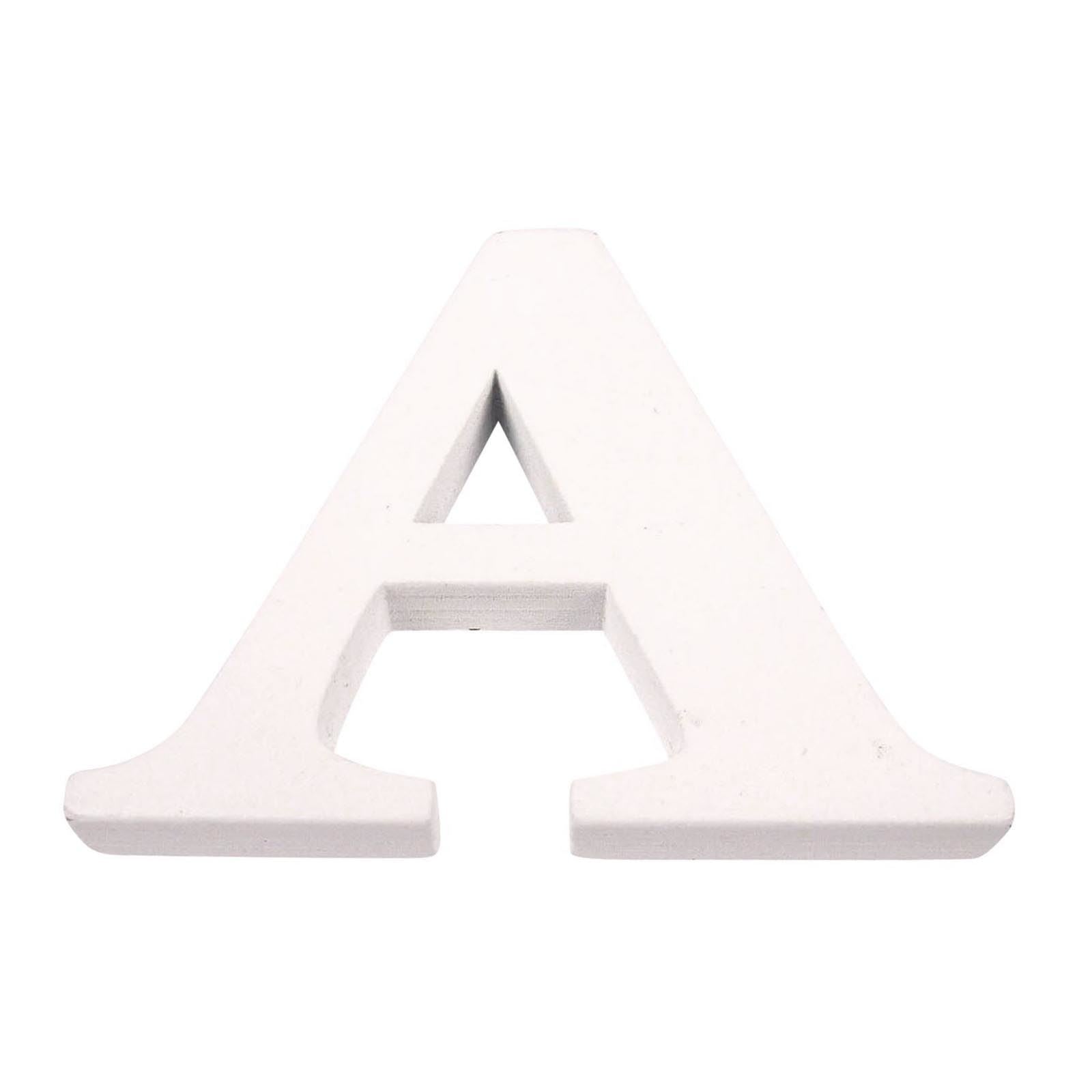 8cm White Painted Wooden Numbers and Alphabets