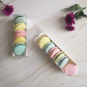 Long Clear PVC Macaron Boxes with Inserts