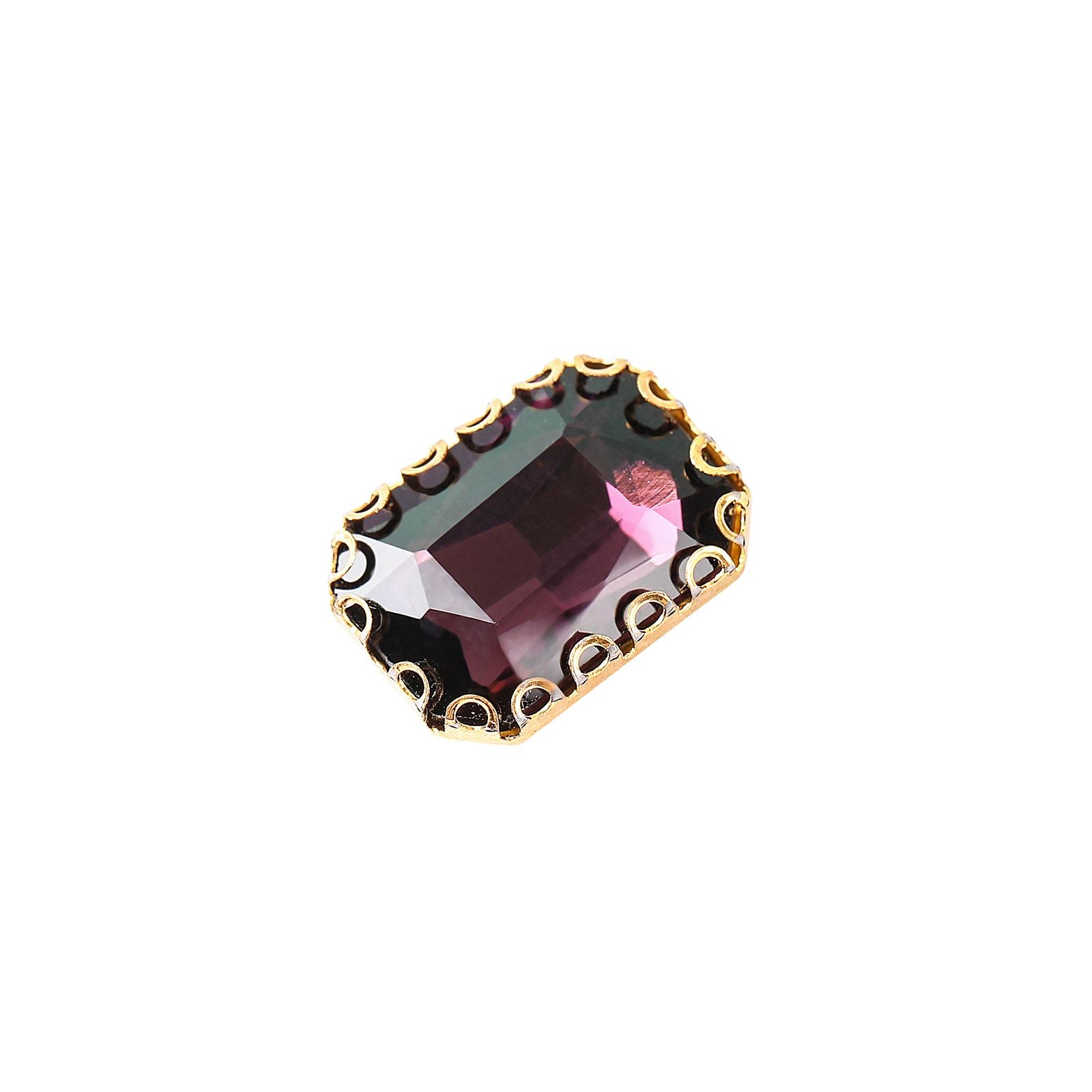 Coloured Large Rectangular Rhinestones in Setting