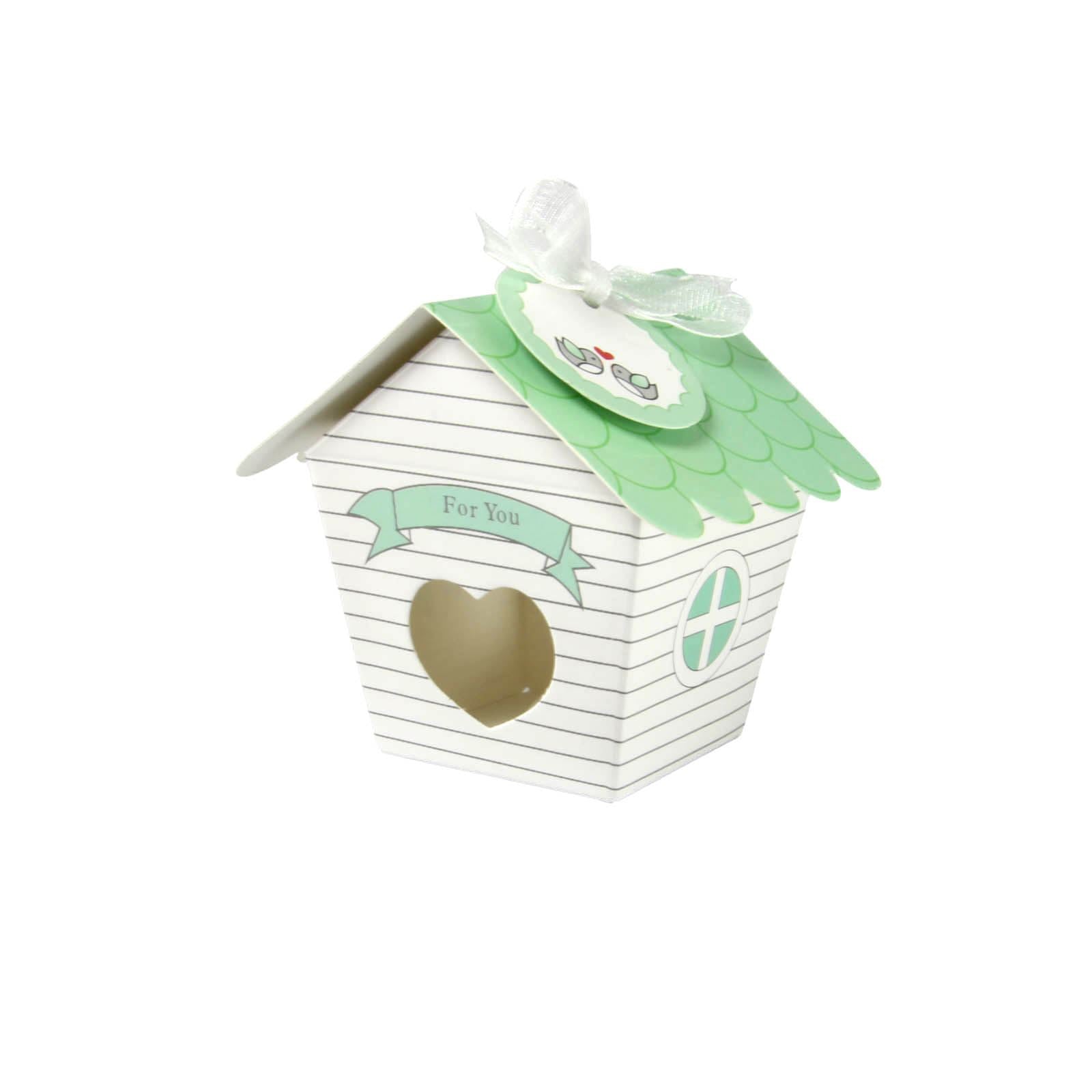 Green Bird House Favour Box