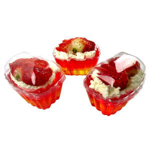 Canape Dishes Rectangle Cloud 8.5cm Disposable Dessert Cups (K)