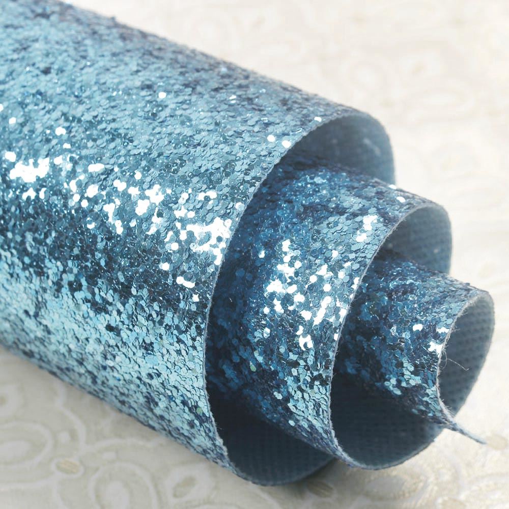 Chunky Glitter Fabric Wallpaper 16cm Borders