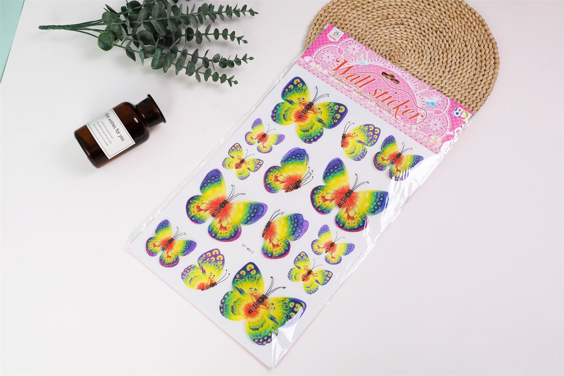 Large 3D Fluttering Butterfly Stickers