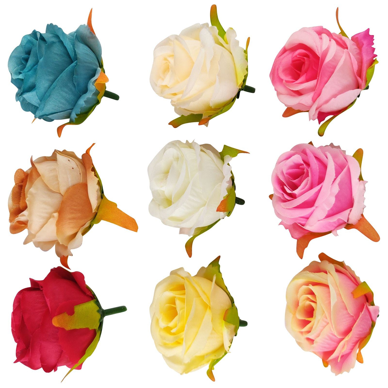 Rose Bud Heads with Wooden Stems