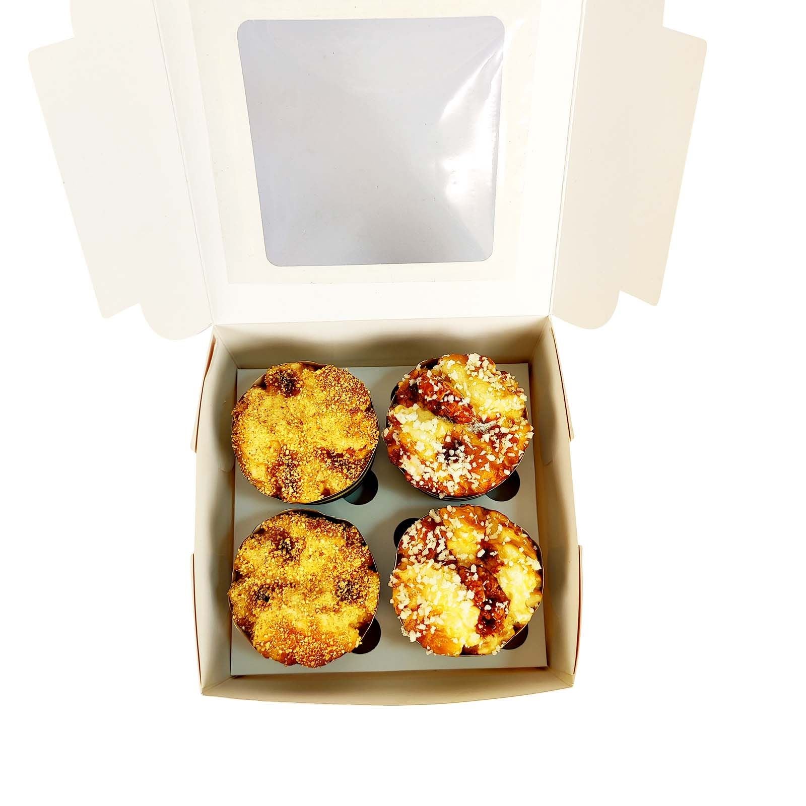 Vintage Floral Printed 4 Hole Cupcake Boxes