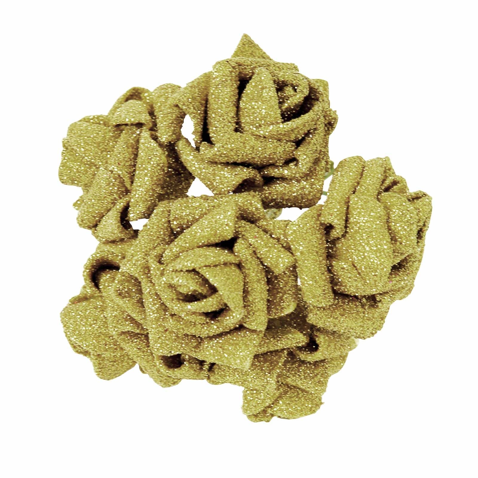 Full Glittered Foam Roses