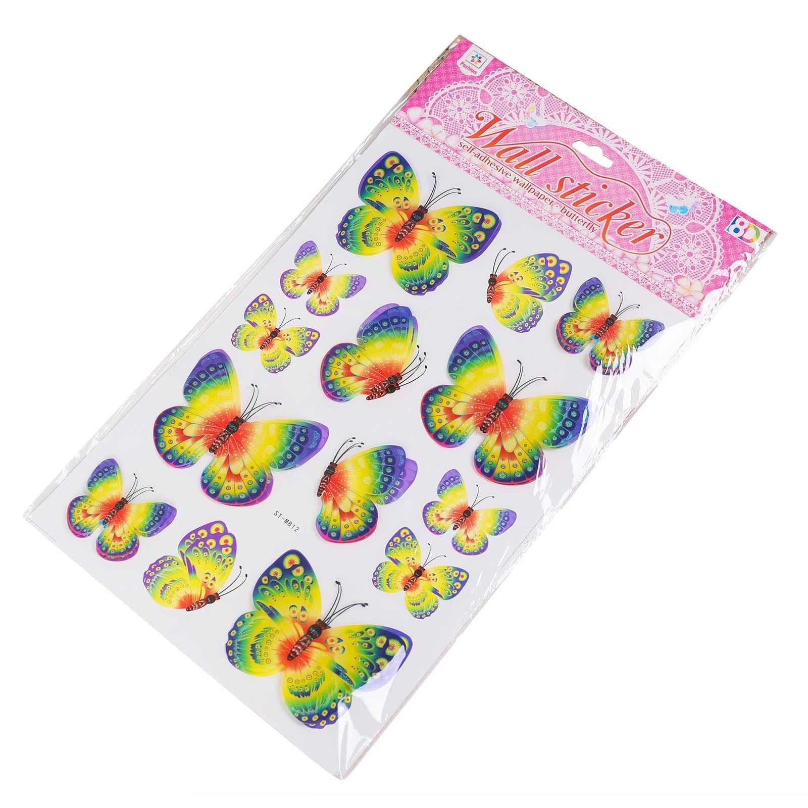 Large 3D Fluttering Butterfly Stickers