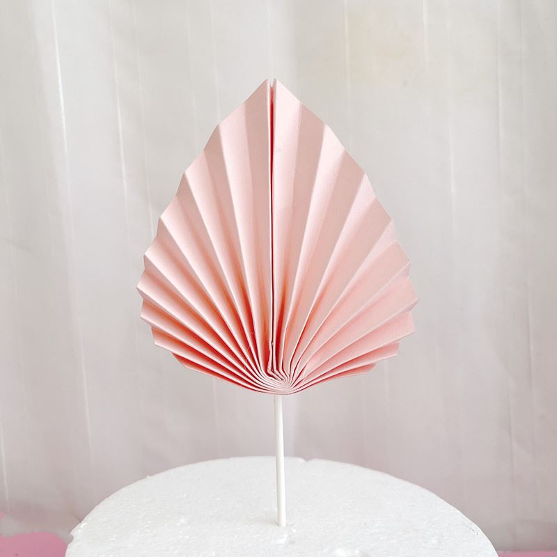 Fan-Shaped Paper Palm Spear Artificial Leaves - Dried Heart Shape